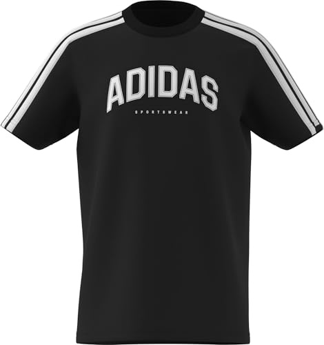 adidas Unisex Kids Codes Collegiate Graphic T-Shirt, Black, 13-14 Years