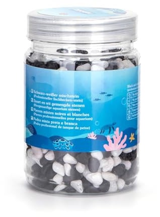 Patapalooza Gravier Mixte Blanc et Noir, idéal pour Les décorations, drainages et stabilisation dans Les Jardins et Les paysages.