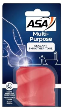 ASA® UniBond Outil de finition efficace pour mastic – Finition lisse et professionnelle – Plus lisse pour tous les mastics – Outil de mastic en silicone pour applications murales et sols – Rouge