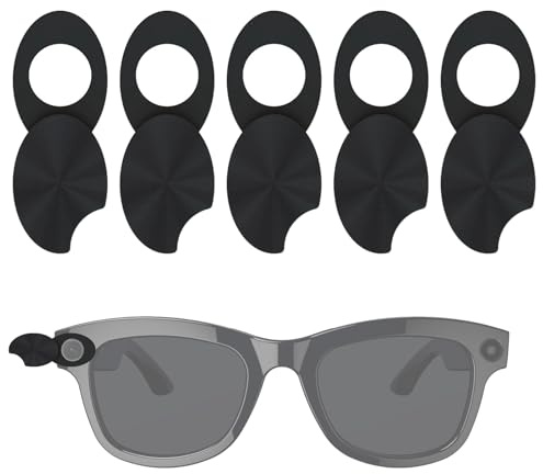 5er-Pack Brillenlichtabdeckungen für Ray-Ban Meta Traveler, Skyler und Headline, Schwarze, drehbare LED-Lichtblocker zum Abdecken der Gläser Lichtschutzbrillen-Accessoires
