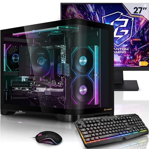 Aurum Komplett Set Gaming PC Intel Core i7-14700F • 27 Monitor • GeForce RTX5060 8GB • 32GB DDR4 • 1TB M.2 SSD • Windows 11 • Luftkühlung • Tastatur • Maus pc Gaming komplettpaket