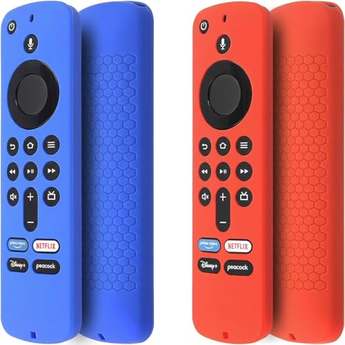 2PCS Remote Cover Case for Firestick,Glow in the Dark Fire Stick Remote Cover,Silicone,Compatible with Fire TV Stick HD / 4K Alexa Voice Remote