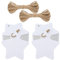 Geschenkanhänger Weihnachten Stern Anhänger Kraftpapier Etiketten, 100 Stück Weiß Tags mit Jute Schnur, für Weihnachtsgeschenke Dekoration