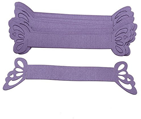 50 er Papier Serviettenring Serviettenhalter Lila Hochzeit Bankette Dekoration