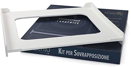 Kit di sovrapposizione universale lavatrice asciugatrice Bianco, art.998 - iGenio