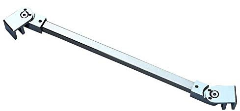 M-Home rahmenlose Duschtür, Edelstahl, Verbindungsglas mit Glasstützstange, für 0,6 cm bis 0,95 cm dickes Glas von M-Home (50 cm, Silber)