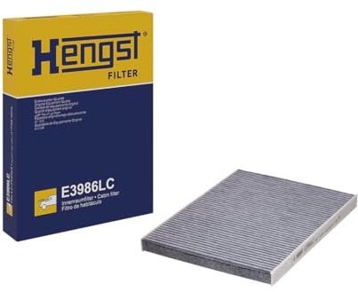 HENGST - Innenraumfilter E3986LC - Luftfilter für den Innenraum mit Aktivkohle - Filtert Staub, Pollen & Gerüche für Allergiker - Für saubere Frischluft im KFZ - Automotive Zubehör