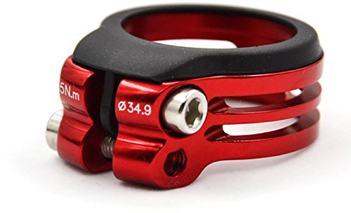 Fouriers CNC-Legierung Sattelstütze Klemme fest 31,8 mm / 34,9 mm wasserdicht superleicht (31,8 Rot)