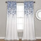 Lush Decor Set di tende oscuranti per finestra, motivo fiori piangenti, per soggiorno, sala da pranzo, camera da letto (coppia), 132 x 213 cm (larghezza x lunghezza), blu e blu