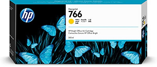 HP 766 300 ml Designjet Ink Cartridge, Yellow
