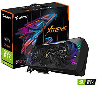 Gigabyte AORUS GeForce RTX 3090 Xtreme 24G Grafikkarte, Max Covered Cooling, 24GB 384-Bit GDDR6X, GV-N3090AORUS X-24GD Grafikkarte