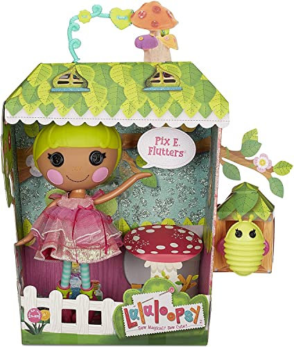 Lalaloopsy Puppe Pix E. Flutters mit Haustier Firefly- 33 cm Feen Puppe mit Rosa Outfit & Schuhen, im wiederverwendbaren Haus-Spielset, für Kinder ab 3 Jahren - Exklusiv bei Amazon