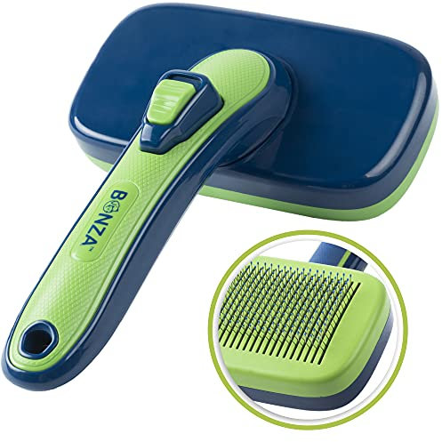 Bonza Slicker Brush - Long Haired Cat & Dog Brush - Dog & Cat Grooming - Large