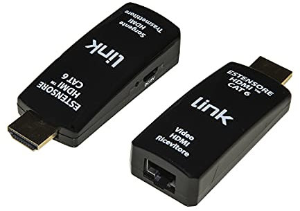 LINK LKEXT27 Mini Extensor HDMI Full HD Mediante Cable de Red categoría 6 hasta 50 Metros