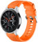 Mastten 22mm Silicone Strap Compatible With Samsung Galaxy Watch 46mm /Galaxy Watch 3 45mm /Gear S3 Frontier/Classic, Soft Silicone Sport Wristband Replacement Straps For Men Women, Orange