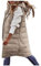 HHMY Lange Steppweste Damen - Leichte Steppweste Mit Kapuze Schlanke Weste Jacke Winter Steppjacke Ärmellose Kapuzenweste Tragbare Steppmantel Winddichte