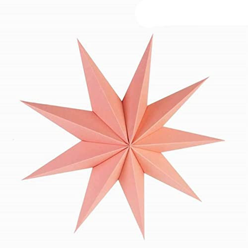 Neue gefaltete Papierstern-Dekoration DIY hängende Papierstern-Laterne Frühlings-Sommer-Wand-Dekor-Dekorationen-Rosa