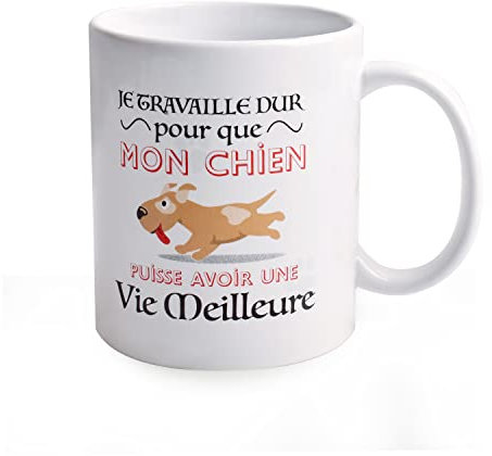 CELIMS - Mug de thé/Tasse de Café - Meilleur cadeau (325 Ml, Mon chien)