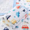 Hivia Musselin Decke 6 Lagig Kuscheldecke Baby Baumwolle 110 x 110 cm Musselin Babydecke Wickeldecke Weiche Decke für Badetuch,Kinderdecke Neugeborene Unisex (Blau Auto)