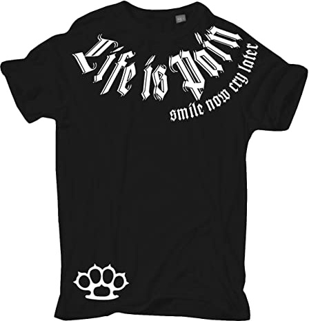 Life Is Pain Herren Tshirt Label Weisse Serie Limited Edition Grösse S bis 5XL
