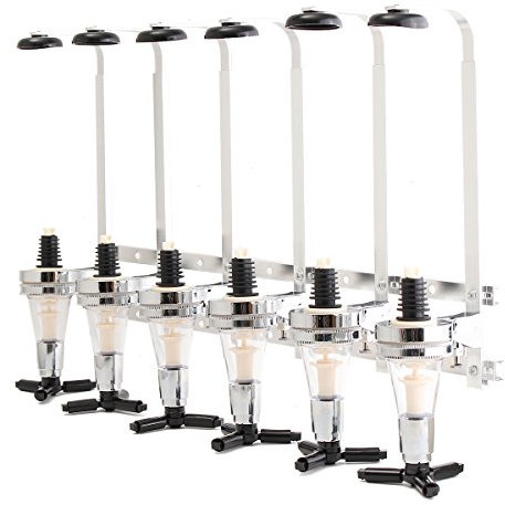MXXHFC Wall Mounted Liquor Dispenser Stand Bar Wine Beverage Drinks Optic Spirit 6 Bottles Stand