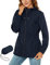 Rapbin Regenjacke Damen Wasserdicht Atmungsaktiv Leicht Outdoorjacke Windbreaker Packbare Regenmantel mit Kapuze ​Windjacke Wandern Regenjacken Navy Blau 3XL