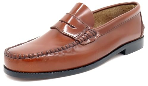 MARTTELY Herren Slipper Business Schuhe Ledersohle Rahmengenäht Premium Penny Loafer