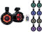 Rockville (2 WB50KLS Black 5.25 250w Metal Marine Wakeboard LED Tower Speakers
