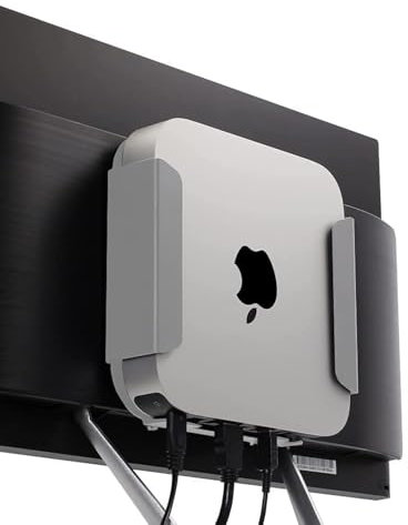 Aokicase For Apple Mac Mini TV Holder Multifunctional Support Router Carbon Steel Materials Apple Mac Mini TV Box Stand Wall Mount Stand Accessory Rack (Apple Mac Mini, Black)