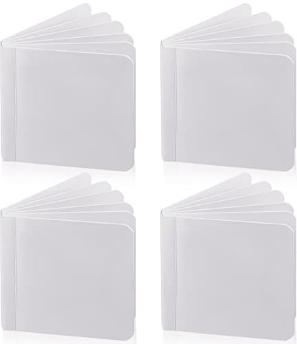 Gueevin Hardcover Blanko-Buch für Kinder, dicke Seiten, Buch für Studenten, Erwachsene, Skizzieren, Zeichnen, Schreiben, Schule, Büro, 12,7 x 12,7 cm, 4 Stück
