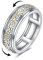POPLYKE Gänseblümchen Blumen Angst Spinner Ringe Sterling Silber Drehbare Stimmungs Ringe Stress Abbauen Schmuck Geschenke für Frauen (Größe 9)