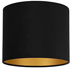 Uniqq Lampenschirm Velours schwarz Ø 40 cm - 30 cm hoch