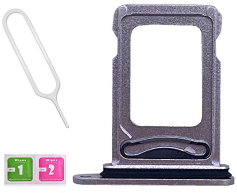 LNONLS Dual SIM Card Tray Slot Holder Ersatz für iPhone 14 Pro 6,1 Zoll/14 Pro Max 6,7 Zoll mit wasserdichtem Gummiring und SIM-Kartenfach offener Auswurfstift (lila)