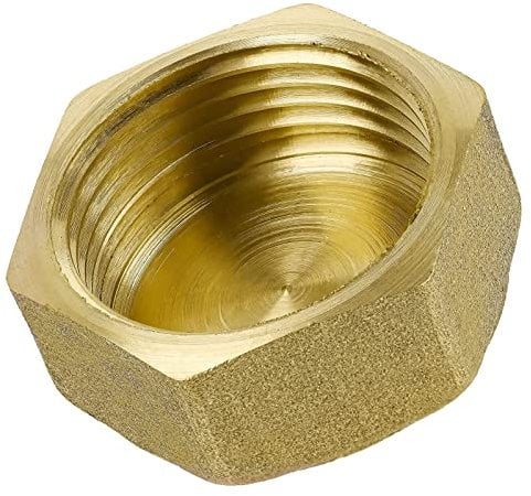 TA-VIGOR Brass Cap G3/8 Female Pipe Fitting Hex Compression Stop Valve Connector Hex Brass Blanking Nut Caps