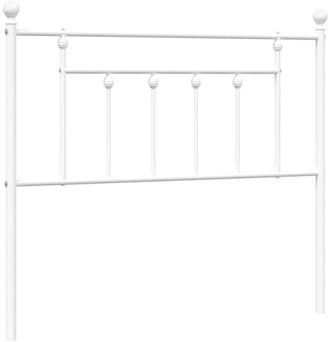 vidaXL Ersatz-Kopfteil Metall Weiß 100 cm