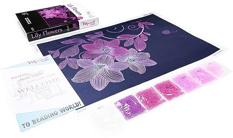 Miniart Crafts Stickset für Stickereien, Landhausstich, Stickerei, Stickerei mit Perlen und Hirsch Diamond Set - DIY für Erwachsene und Kinder, Deko Wohnzimmer & Schlafzimmer, Idee für EIN Geschenk