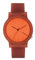 KOMONO Mono Glow Damen Automatikuhr in Rosenholz mit braunem Silikonarmband