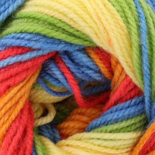 James C. Brett Giggles Rainbow Doppelstrickgarn, 100 g Knäuel, mehrfarbig