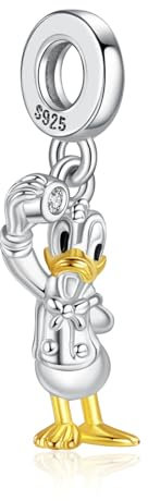 RMMY Charm Anhänger S925 Sterling Silber Mouse Gentleman Duck Bracelet Bead für Europäische Armbänder Halskette Mother's Day Schmuck Geschenk Christmas für Damen Herren