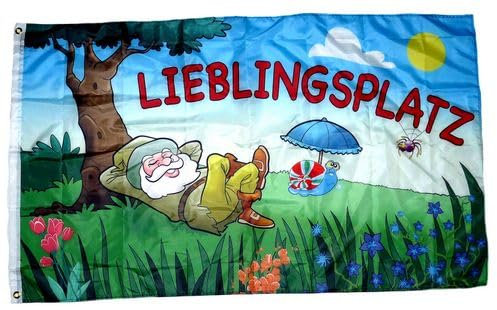 Fahne/Flagge Lieblingsplatz Garten 90 x 150 cm