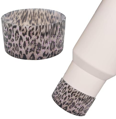 Gliquran Leopard Protective Silicone Boot for Stanley Quencher H2.0 40 30 20 oz & IceFlow Flip 30 20 oz,Cheetah Water Bottle Boots Accessories