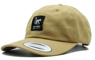 Surf Monkey Klassische Baseballmütze aus Baumwolle, ohne Struktur, Senf, One size
