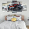 Toile Decoration Murale Toile Peinture Grand Format Impression Sur Toile 5 Parties Porsch 911 RSR Voitures de sport de luxe Tableau Decoration Murale Tableaux Decoratifs Muraux Salon Avec Cadre