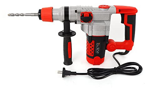 2200W Elektrischer Stemmhammer, Abbruchhammer Bohrhammer mit Bohrersatz, Bohrhammer-Set, für Schlitzen und Brechen von Zement, Wand und Boden verwendet werden