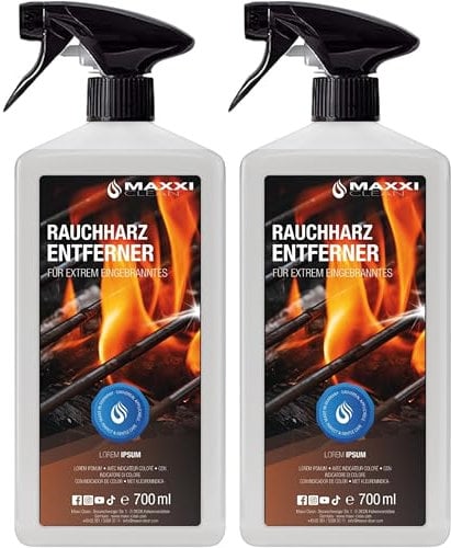 Maxxi Clean | Grillreiniger & Rauchharzentferner - das Original | 2X 700 ml in Sprühflasche extra stark [+] | Backofen- und Grillreiniger Konzentrat für Gasgrill, Edelstahl, Gusseisen