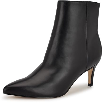 Nine West Women's Sheeba Bootie, Black Leather 001, 11
