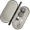 FOMIYES Double Layer Pu Leather Glasses Case for Lenses Gray Glasses Storage Organizer