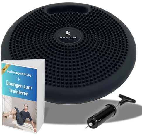 BK Balance Cushion für einen Gesunden Rücken, Gleichgewichtskissen für Koordination, Sitzkissen für Büro, Schule und Homeoffice (Schwarz)