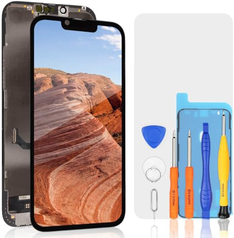 bokman Display für iPhone 14 Plus (6,7 Zoll), LCD-Anzeige und Ersatz des Touchscreens (True Tone programmierbar, Face ID)
