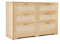 Generisch Cómoda de ratán, Mueble para TV, Estilo Vintage, aparador Grande, con 6 cajones, Armario de Cocina para Dormitorio, salón, Entrada, 120 x 40 x 77 cm (Natural)